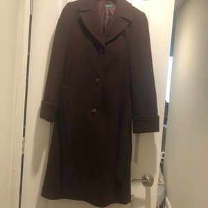 Burgundy wool coat